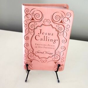 Women's Devotional, Pink, Imitation Leather, 'Jesus Calling', Author Sarah Young